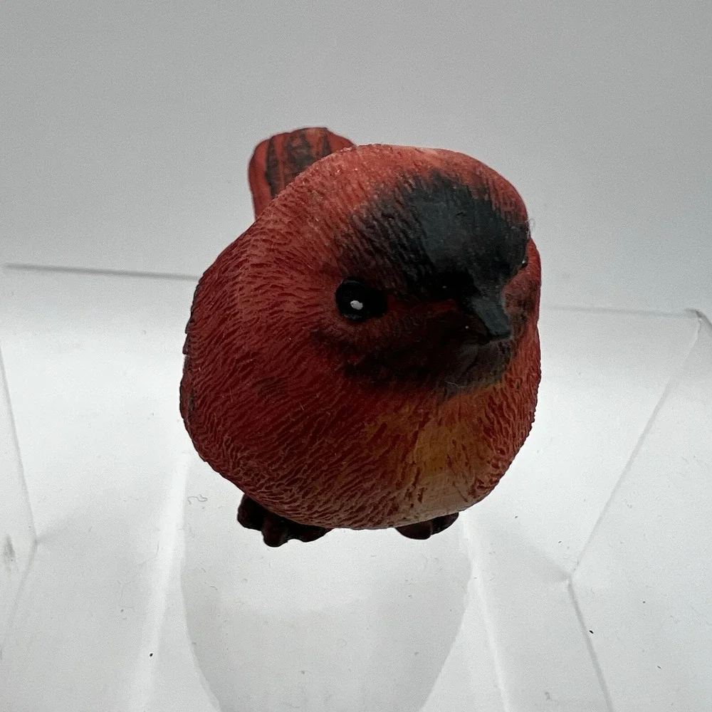 Red Bird Resin Figurine Spring Decor 1.5x2.5